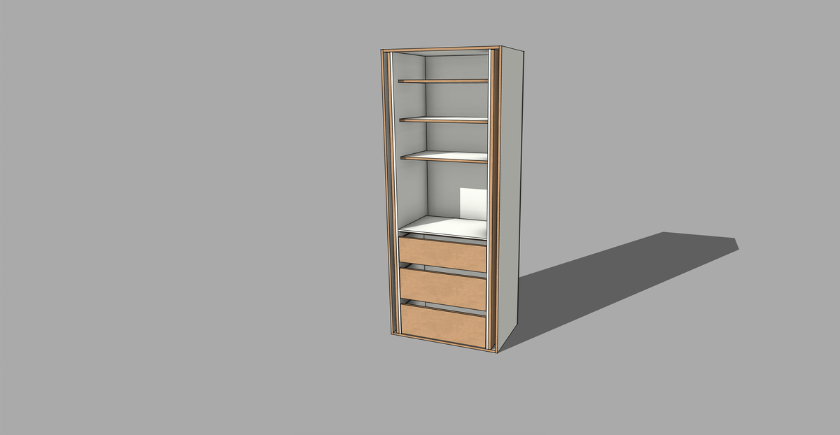 FRM_TDF_BREAKFAST_DBLE PKT_[ 3 SHELF, 3DRAWER, BREAKFAST CAB ]