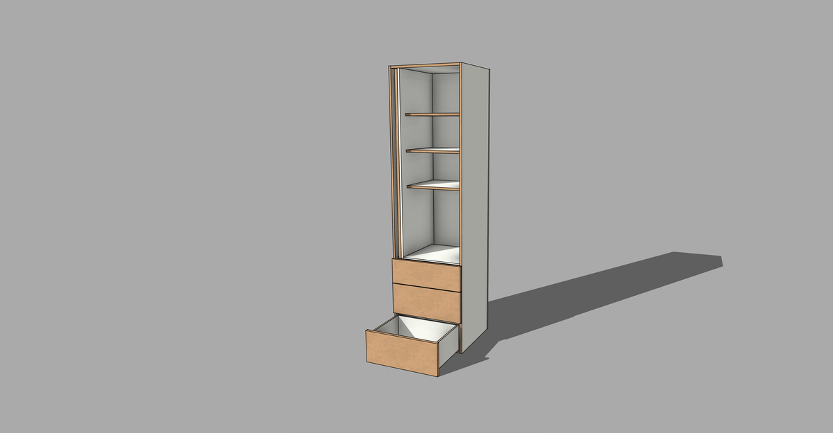 FRM_TDF_BREAKFAST_LHS3DRAWER 3DRAWER[POCKETING_3 SHELF, 3DRWER]