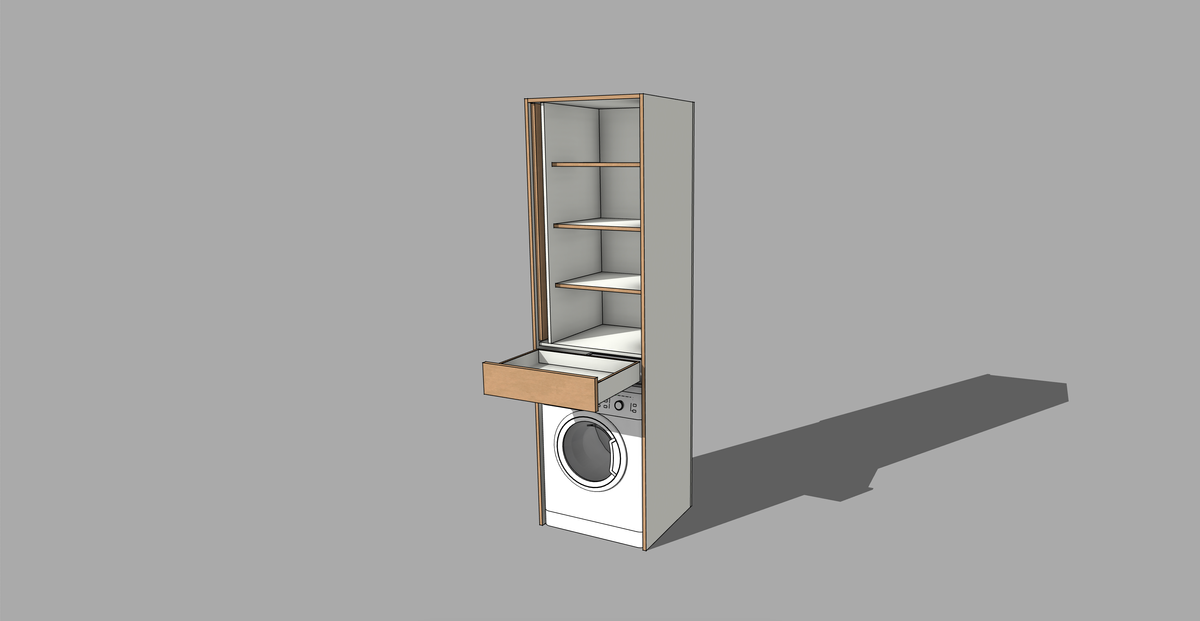 FRM_TDF_WASHER_UNDER POCKET LEFT, 1DRW