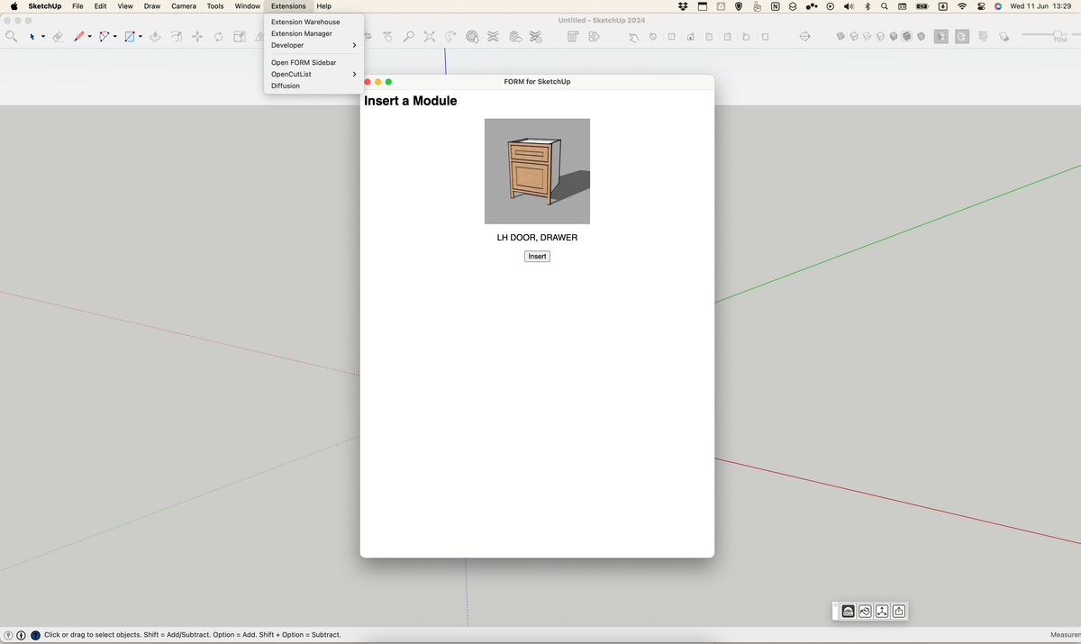 First steps building the extension.